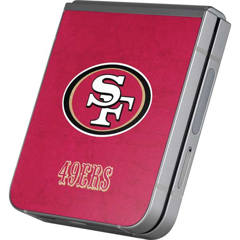 NFL San Francisco 49ers Distressed Galaxy Z Flip6 Skin
