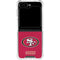 NFL San Francisco 49ers Distressed Galaxy Z Flip6 Clear Case