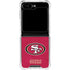NFL San Francisco 49ers Distressed Galaxy Z Flip6 Clear Case