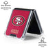 NFL San Francisco 49ers Distressed Galaxy Z Flip6 Clear Case