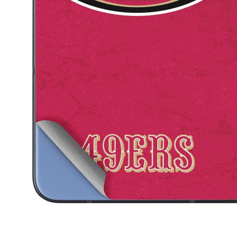 NFL San Francisco 49ers Distressed Galaxy Z Fold5 5G Skin