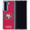 NFL San Francisco 49ers Distressed Galaxy Z Fold6 Clear Case