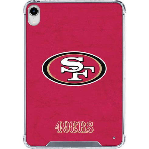 NFL San Francisco 49ers Distressed iPad 11th Gen (2025) Clear Case