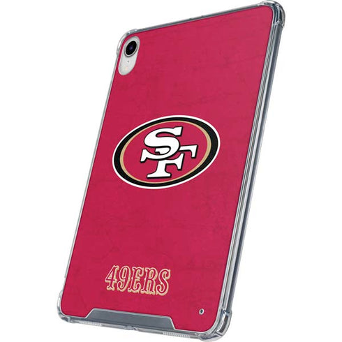 NFL San Francisco 49ers Distressed iPad 11th Gen (2025) Clear Case