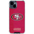 NFL San Francisco 49ers Distressed iPhone 15 Clear Case