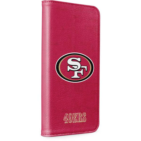 NFL San Francisco 49ers Distressed iPhone 15 Plus Folio Case