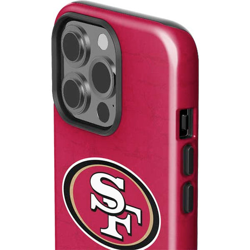 NFL San Francisco 49ers Distressed iPhone 15 Pro Impact Case
