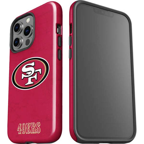 NFL San Francisco 49ers Distressed iPhone 15 Pro Impact Case