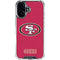 NFL San Francisco 49ers Distressed iPhone 16 Plus Clear Case