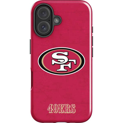 NFL San Francisco 49ers Distressed iPhone 16 Plus Impact Case