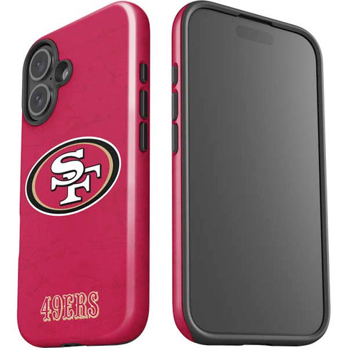 NFL San Francisco 49ers Distressed iPhone 16 Plus Impact Case
