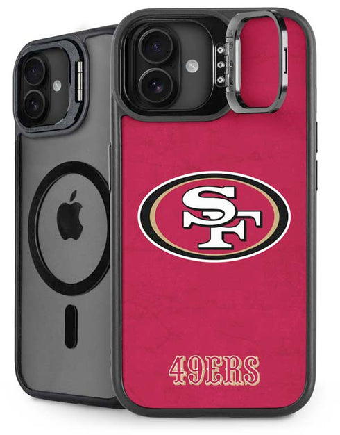 NFL San Francisco 49ers Distressed iPhone 16 Plus Kickstand Case