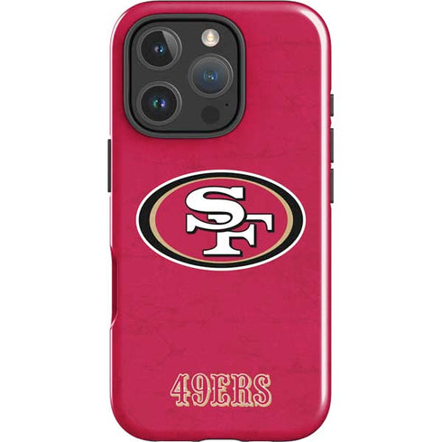 NFL San Francisco 49ers Distressed iPhone 16 Pro Impact Case