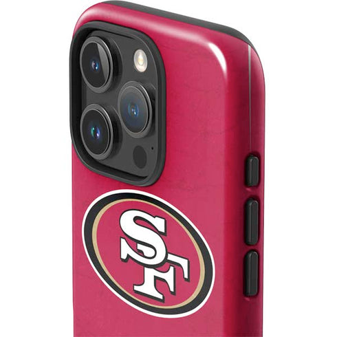 NFL San Francisco 49ers Distressed iPhone 16 Pro Impact Case