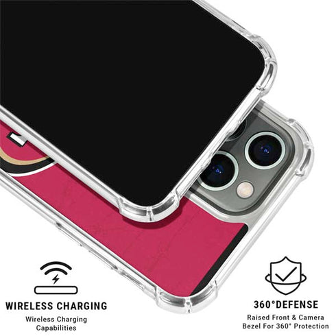 NFL San Francisco 49ers Distressed iPhone 16 Pro Max Clear Case