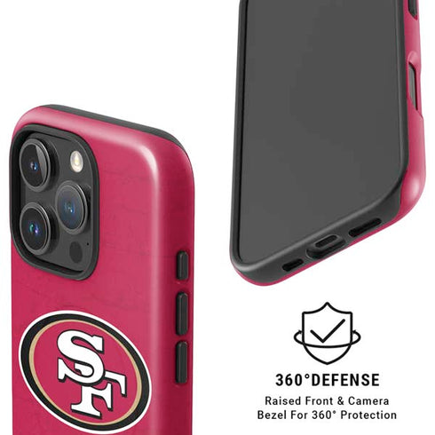 NFL San Francisco 49ers Distressed iPhone 16 Pro Max Magsafe Impact Case