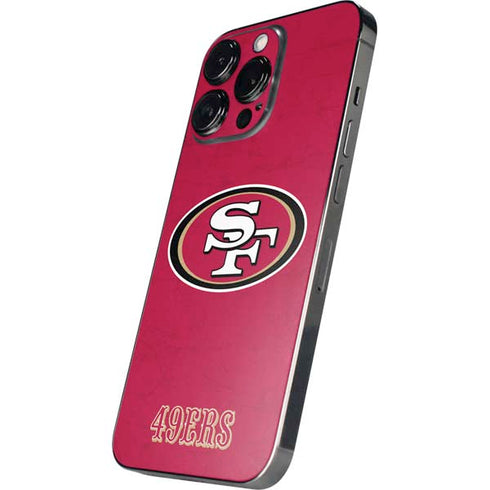 NFL San Francisco 49ers Distressed iPhone 16 Pro Max Skin