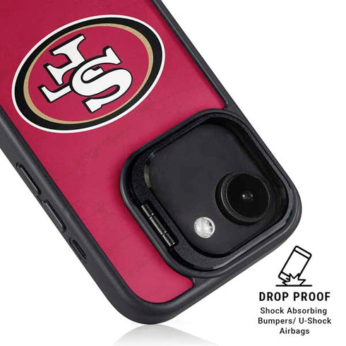 NFL San Francisco 49ers Distressed iPhone 16e Kickstand Case