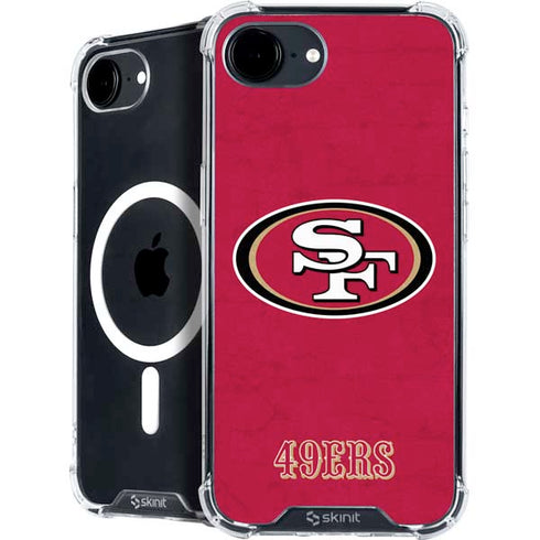 NFL San Francisco 49ers Distressed iPhone 16e MagSafe Case