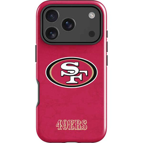 NFL San Francisco 49ers Distressed iPhone 18 Pro Max Impact Case