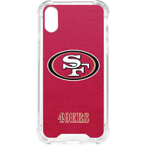 NFL San Francisco 49ers Distressed iPhone XS Clear Case