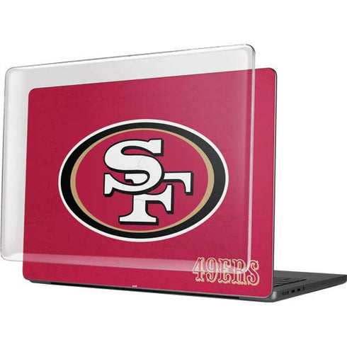 NFL San Francisco 49ers Distressed MacBook Pro 14in (2021-24) Case plus Skin