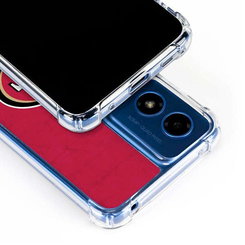 NFL San Francisco 49ers Distressed Moto G 5G (2024) Clear Case