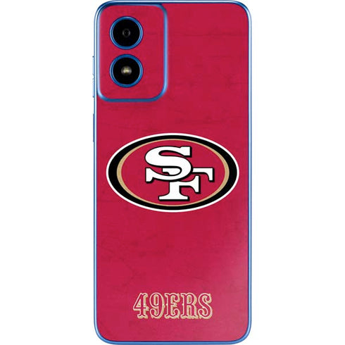NFL San Francisco 49ers Distressed Moto G Play 4G (2024) Skin