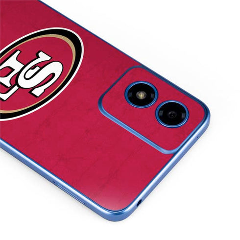 NFL San Francisco 49ers Distressed Moto G Play 4G (2024) Skin