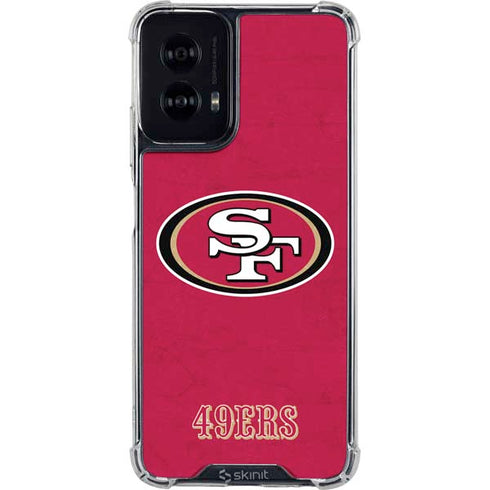 NFL San Francisco 49ers Distressed Moto G Power 5G (2024) Clear Case