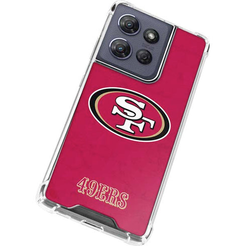 NFL San Francisco 49ers Distressed Moto G Power 5G (2025) Clear Case