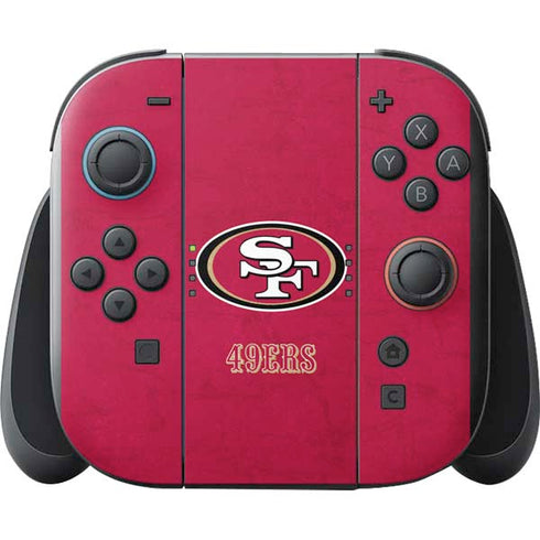 NFL San Francisco 49ers Distressed Nintendo Switch 2 (2025) with Joy-Con Skin