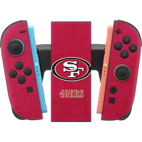 NFL San Francisco 49ers Distressed Nintendo Switch 2 (2025) Joy-Con Controller Skin