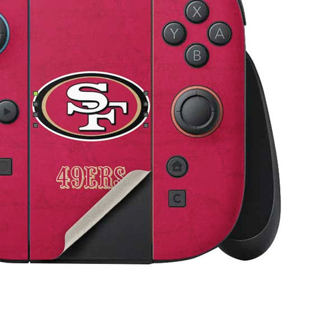 NFL San Francisco 49ers Distressed Nintendo Switch 2 (2025) Joy-Con Controller Skin
