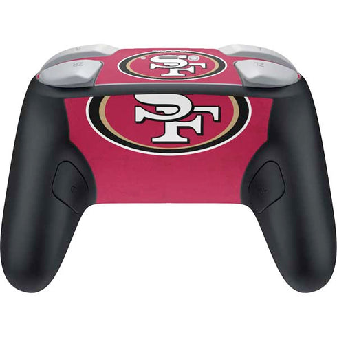 NFL San Francisco 49ers Distressed Nintendo Switch 2 (2025) Pro Controller Skin