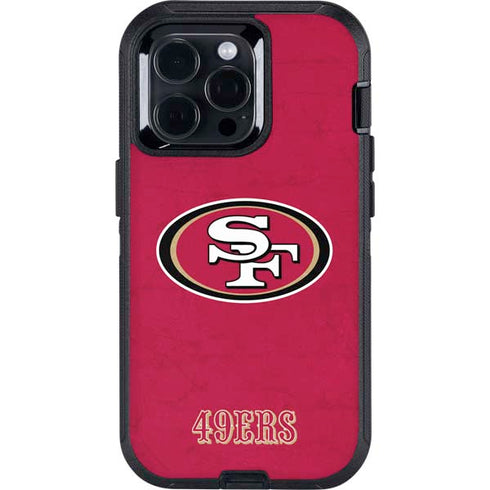 NFL San Francisco 49ers Distressed Otterbox Defender iPhone Skin