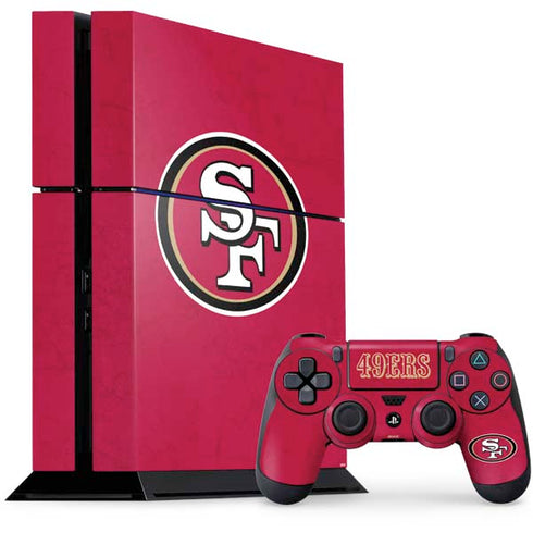 NFL San Francisco 49ers Distressed PlayStation PS4 Skins