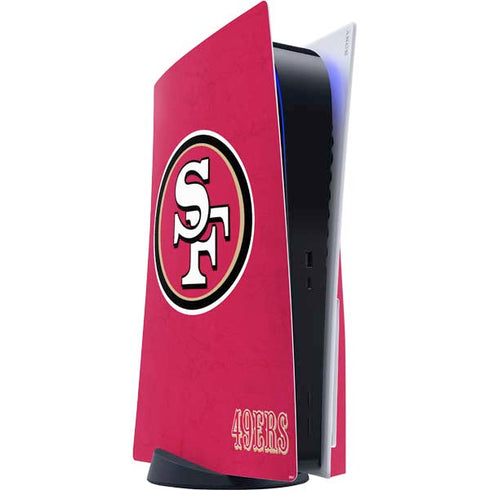 NFL San Francisco 49ers Distressed PlayStation PS5 Skins