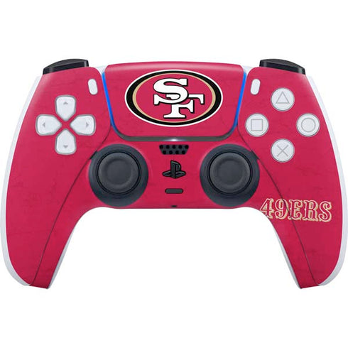 NFL San Francisco 49ers Distressed PlayStation PS5 Skins