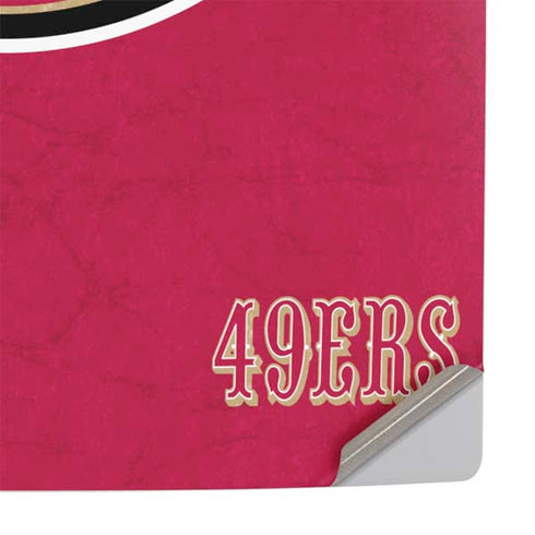 NFL San Francisco 49ers Distressed PS5 Pro Console Skin