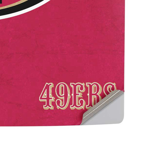 NFL San Francisco 49ers Distressed PS5 Pro Disk Console Skin