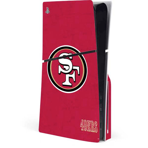 NFL San Francisco 49ers Distressed PlayStation PS5 Skins