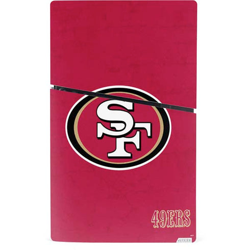 NFL San Francisco 49ers Distressed PS5 Slim Digital Edition Console Skin