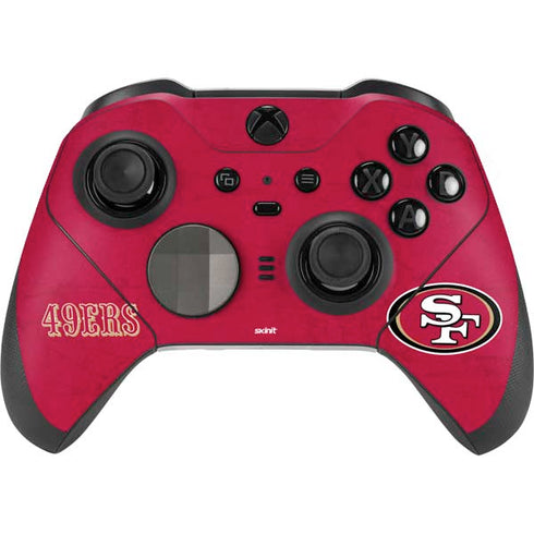 NFL San Francisco 49ers Distressed Xbox Elite Wireless Controller Series 2 Skin