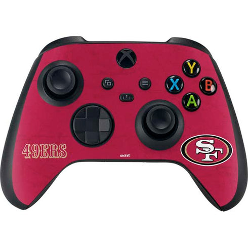NFL San Francisco 49ers Distressed Xbox Series X Bundle Skin