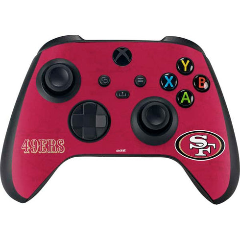 NFL San Francisco 49ers Distressed XBox Series X Digital Edition Bundle Skin