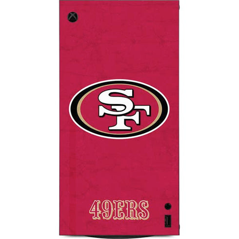 NFL San Francisco 49ers Distressed XBox Series X Digital Edition Console Skin