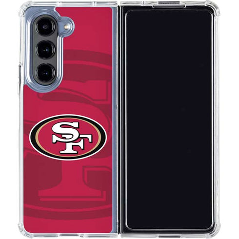 NFL San Francisco 49ers Double Vision Galaxy Z Fold5 5G Clear Case