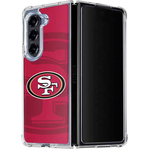 NFL San Francisco 49ers Double Vision Galaxy Z Fold5 5G Clear Case