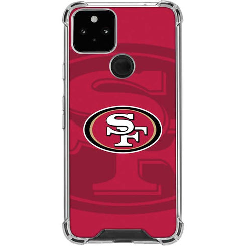 NFL San Francisco 49ers Double Vision Google Pixel 5 Clear Case